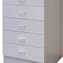 Flex-Well Schubkastenschrank Speed, 50 cm, Weiß, mit 5 Schubladen für die Küche.