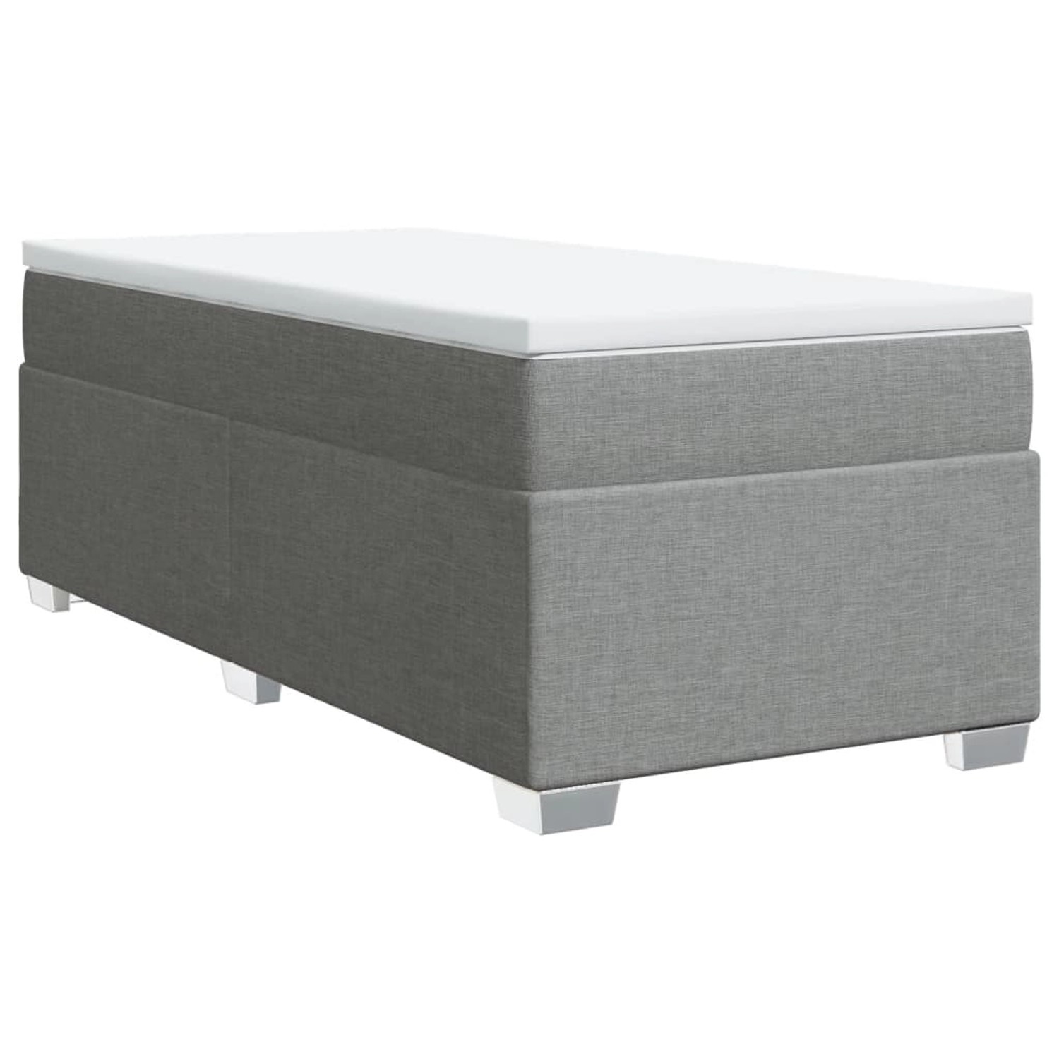 vidaXL Boxspringbett mit Matratze Hellgrau 90x200 cm Stoff2104868 günstig online kaufen