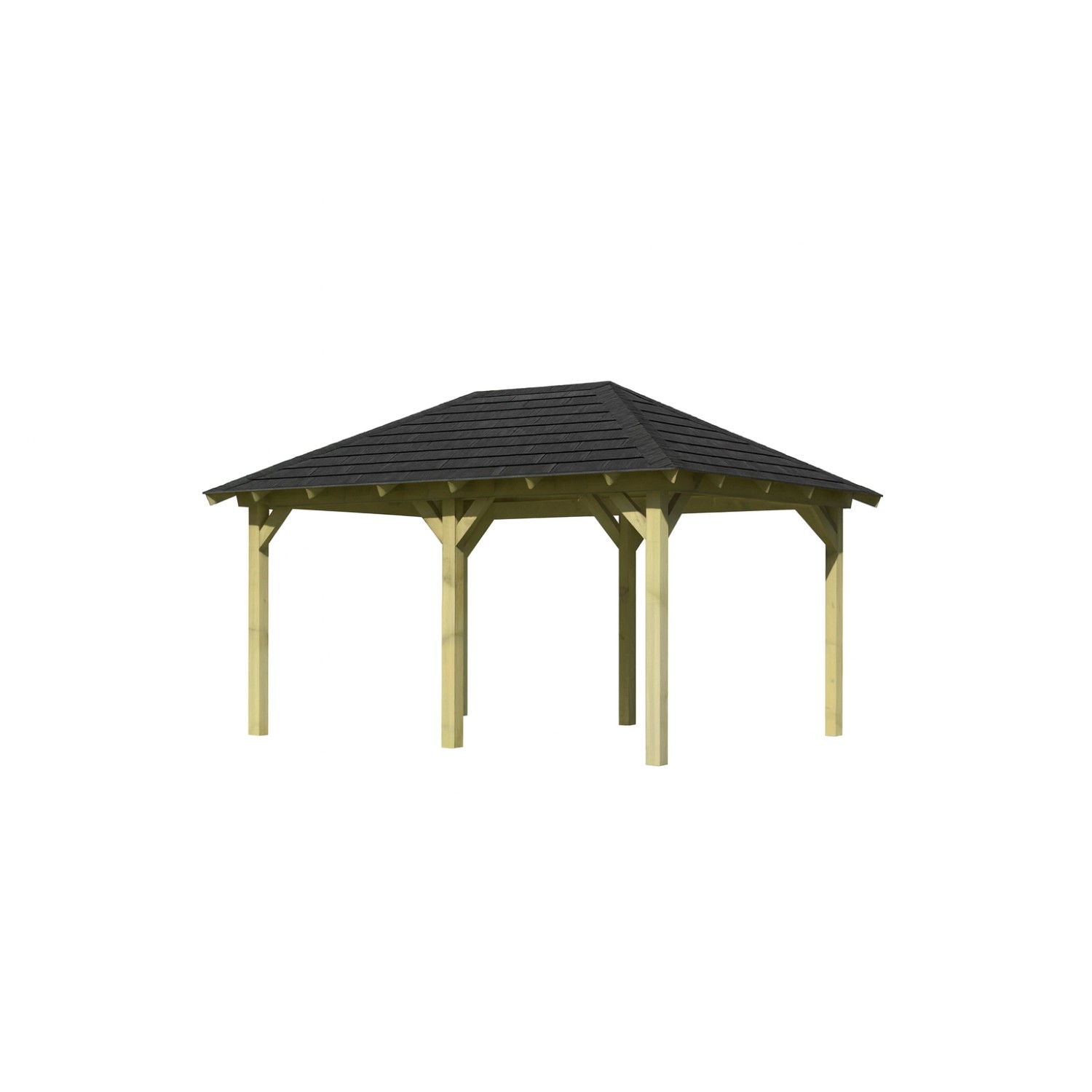 CHILLROI Pavillon Jalingo 2 Set KDI Inklusive Schindeln Schwarz Premium günstig online kaufen