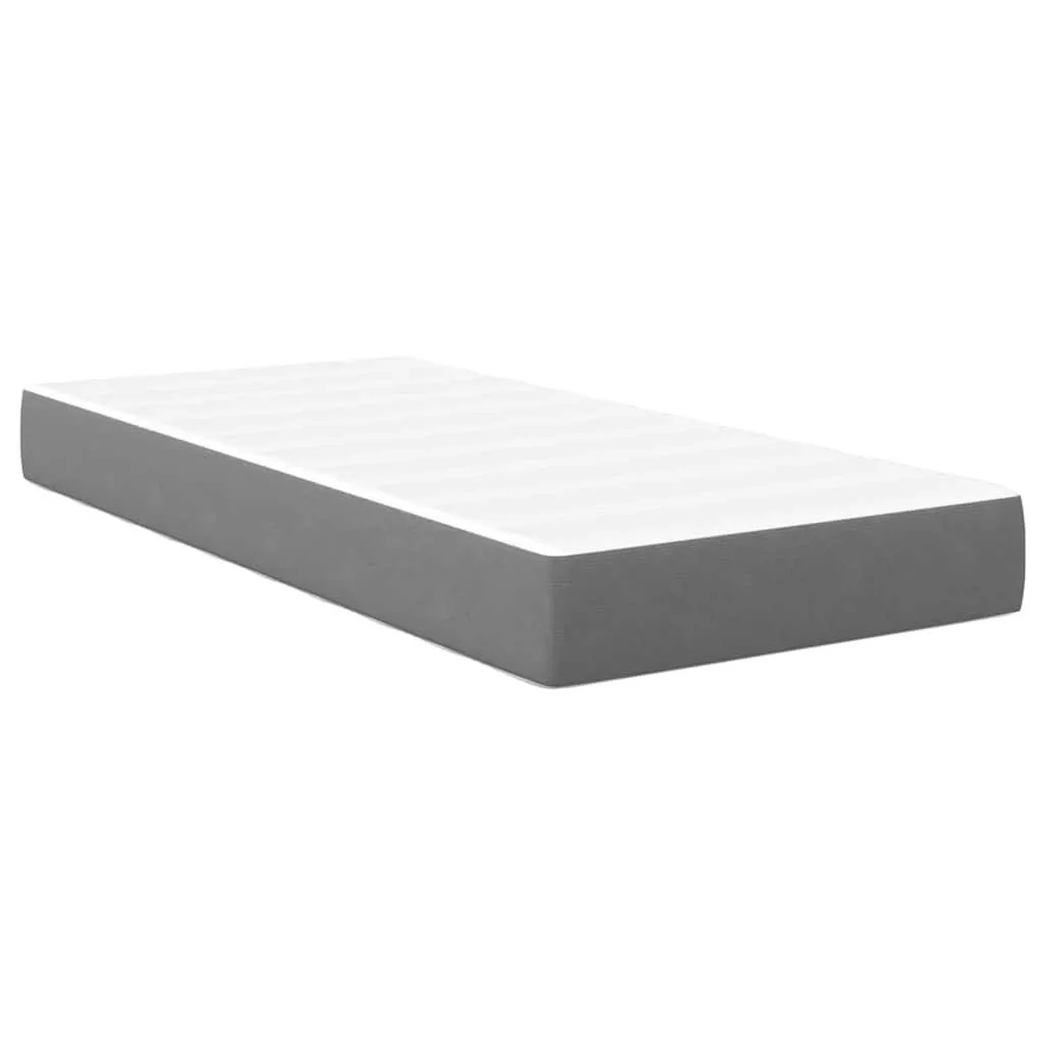 vidaXL Bettmatratze mit Matratze Hellgrau 90 x 200 cm Stoff 42008266