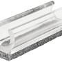 Wagner Klemmschalengleiter EH 0690, transparent, für Rohre Ø 1,2 cm, mit Filzgleiter.