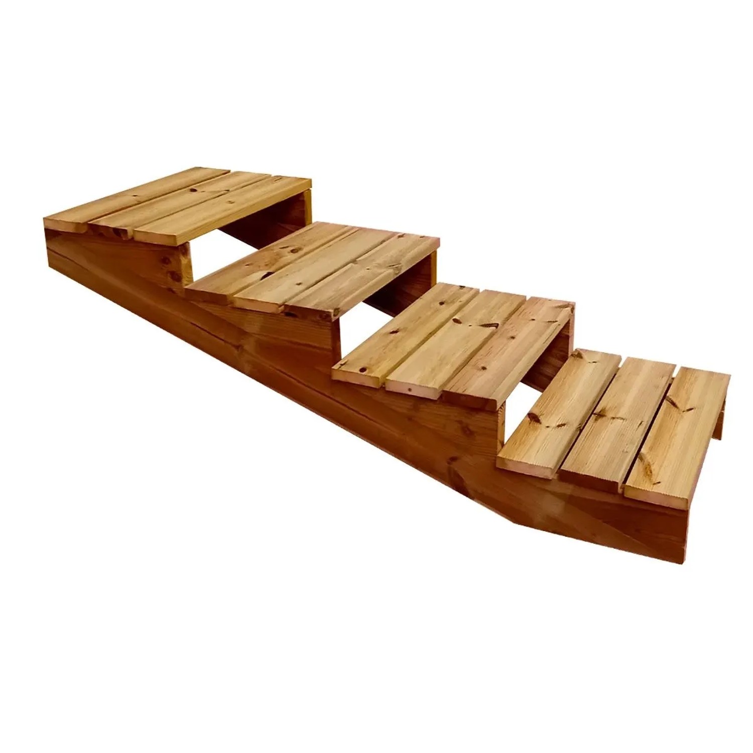 Vinuovo Außentreppe Holz XL 4 Stufen Extra Tief 60cm