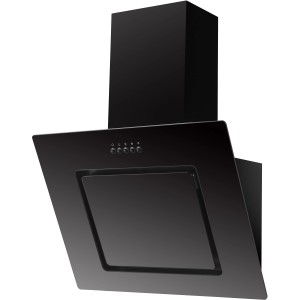 Respekta Dunstabzugshaube CH22010SBZ, 60 cm, Schwarzglas, Kopffreihaube