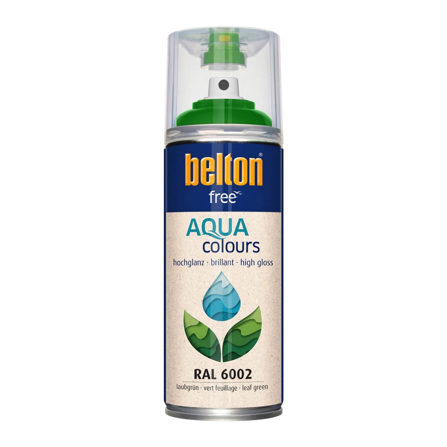Thumbnail - Belton Free AQUAcolours Buntlack RAL 6002 Laubgrün hochglänzend 400 ml