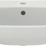 Weißer Ideal Standard i.life A Waschtisch, 50 cm breit, mit Hahnloch und Überlauf.