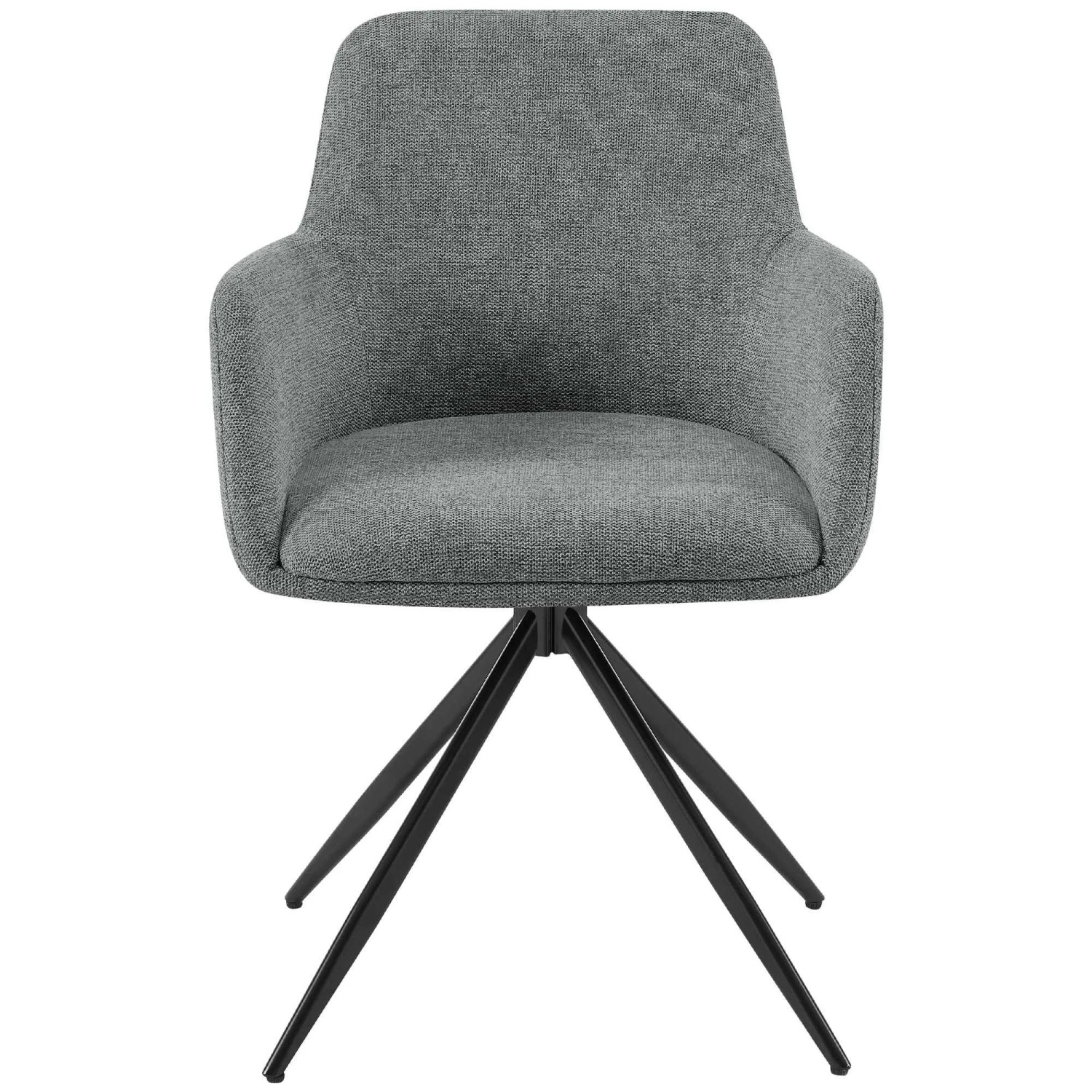 DELUKE 2er Set Esszimmerstuhl PELON Stoff Grau 56x62x81cm Essstühle Esszimmerstühle Küchenstühle Wohnzimmerstühle