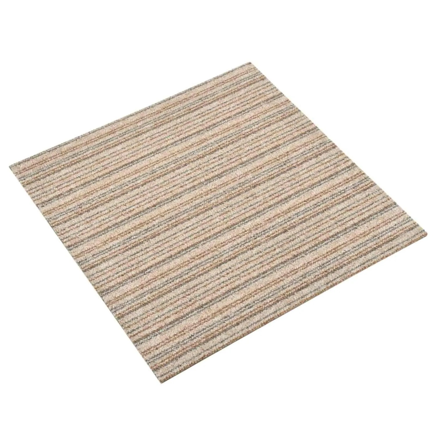 vidaXL Teppich 20 Stk Gestreiftes Beige 50 x 50 cm Polypropylen 42046754