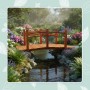Relaxdays Gartenbrücke Tannenholz Orange Wetterfest 55 cm x 150 cm x 67 cm 150 kg_3