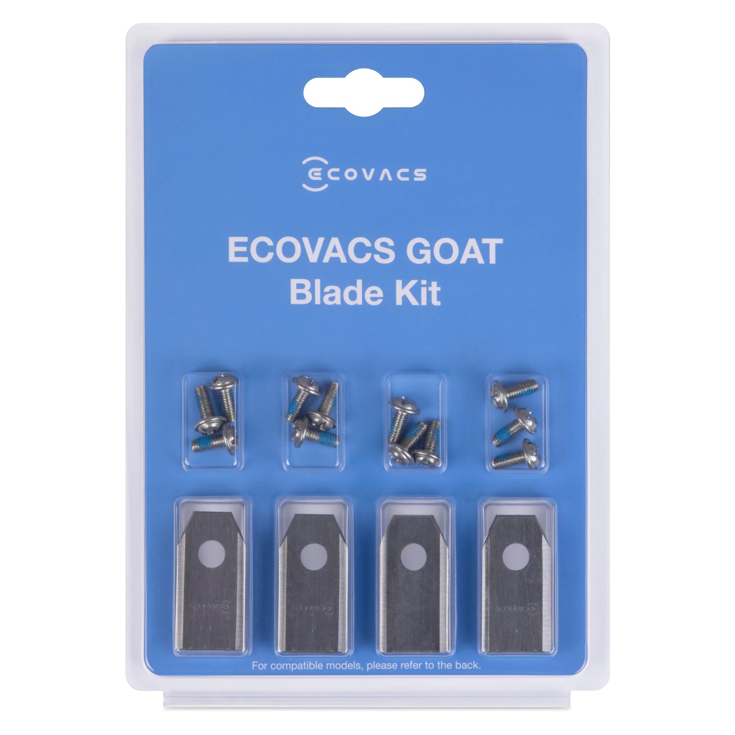 ECOVACS Ersatzmesser für GOAT Mähroboter, 12 Stück inkl. Schrauben.