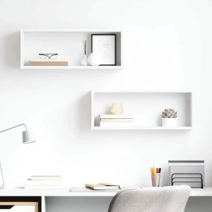 vidaXL Würfelregale 2 Stk Weiß 60x15x23 cm Holzwerkstoff 807133