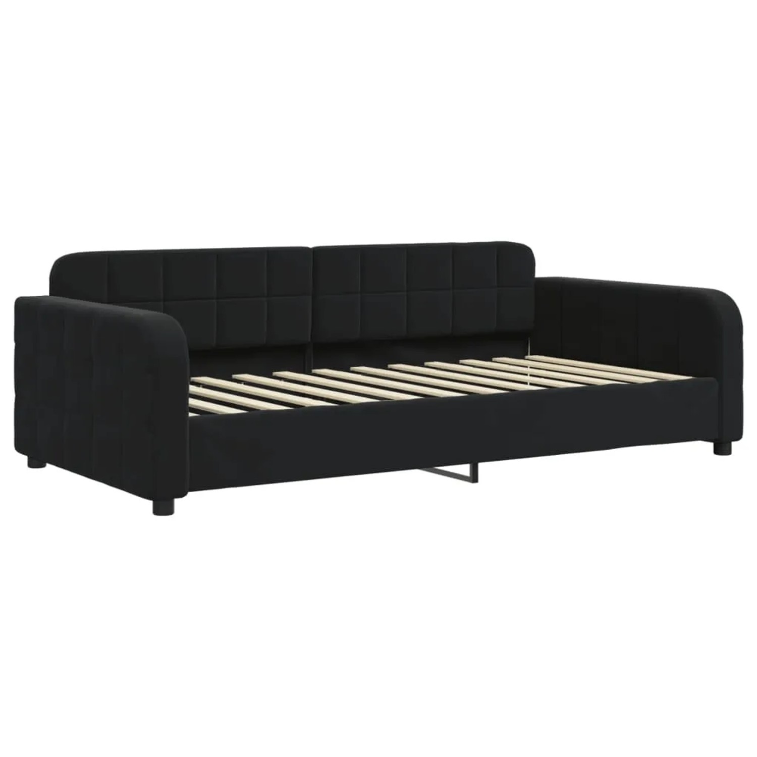 vidaXL Tagesbett Schwarz 100x200 cm Samt 354069