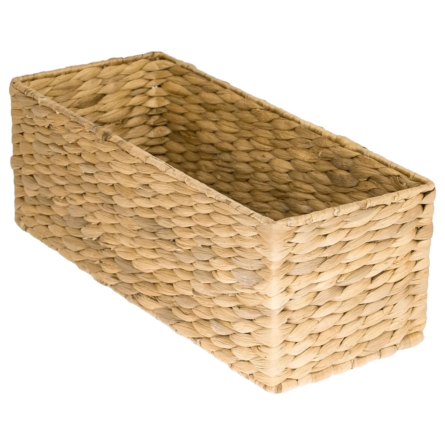 HMF 37270 Aufbewahrungskorb Badezimmer Korb Geflochten Wasserhyazinthe Seegras 38 x 15 x 14 cm