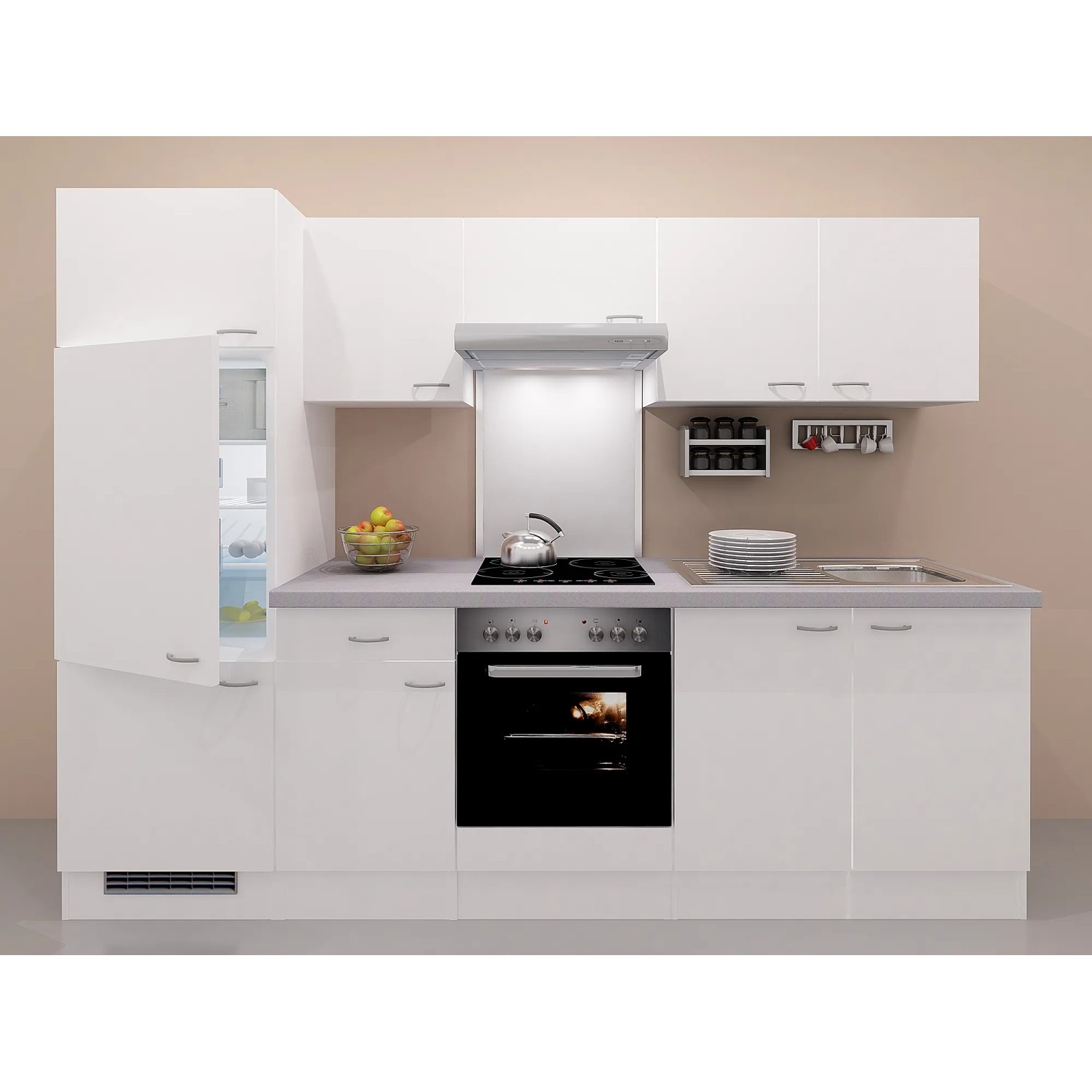 Flex-Well Classic Küchenzeile Wito 270 cm Weiß