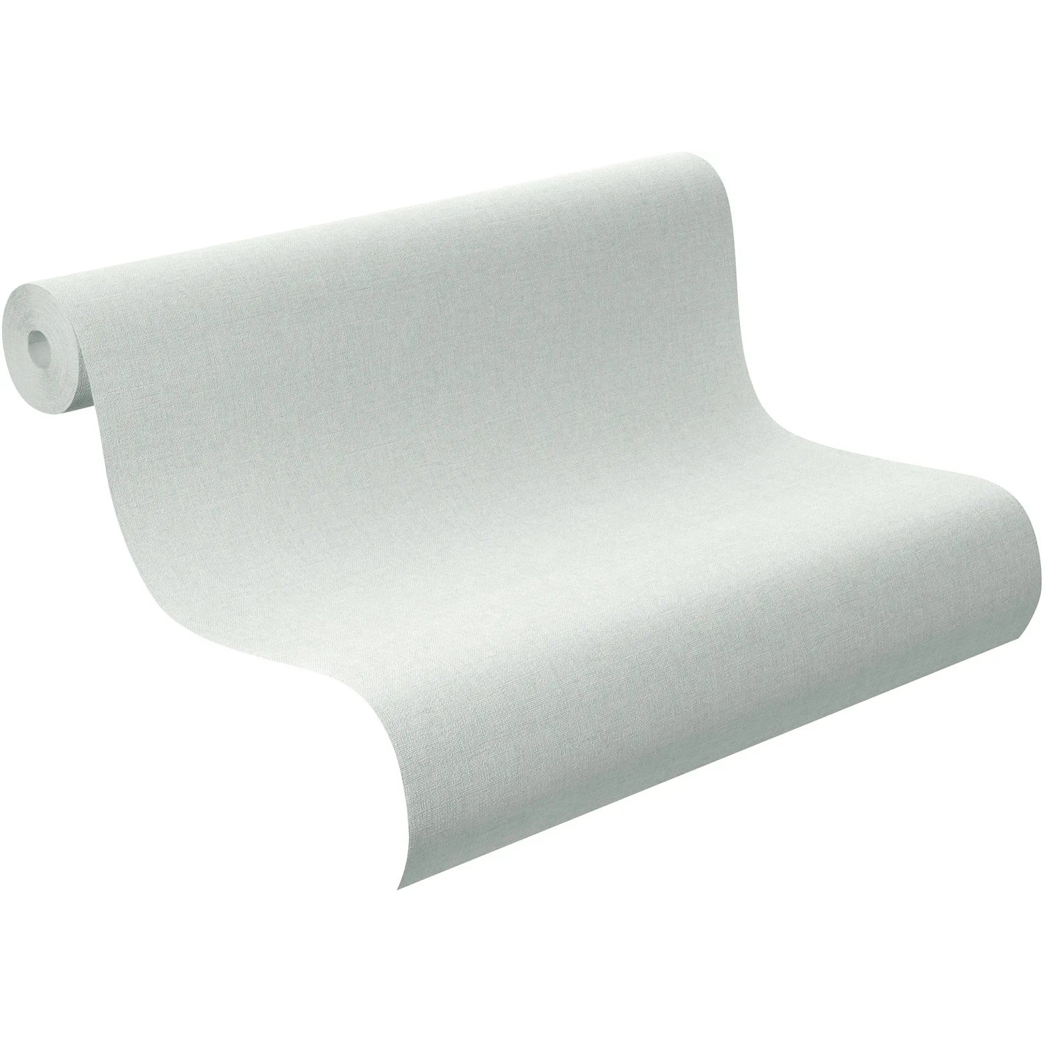 Rasch Vliestapete Salsa Uni Mint, Rollenmaß 10,05x0,53 m, textile Struktur.