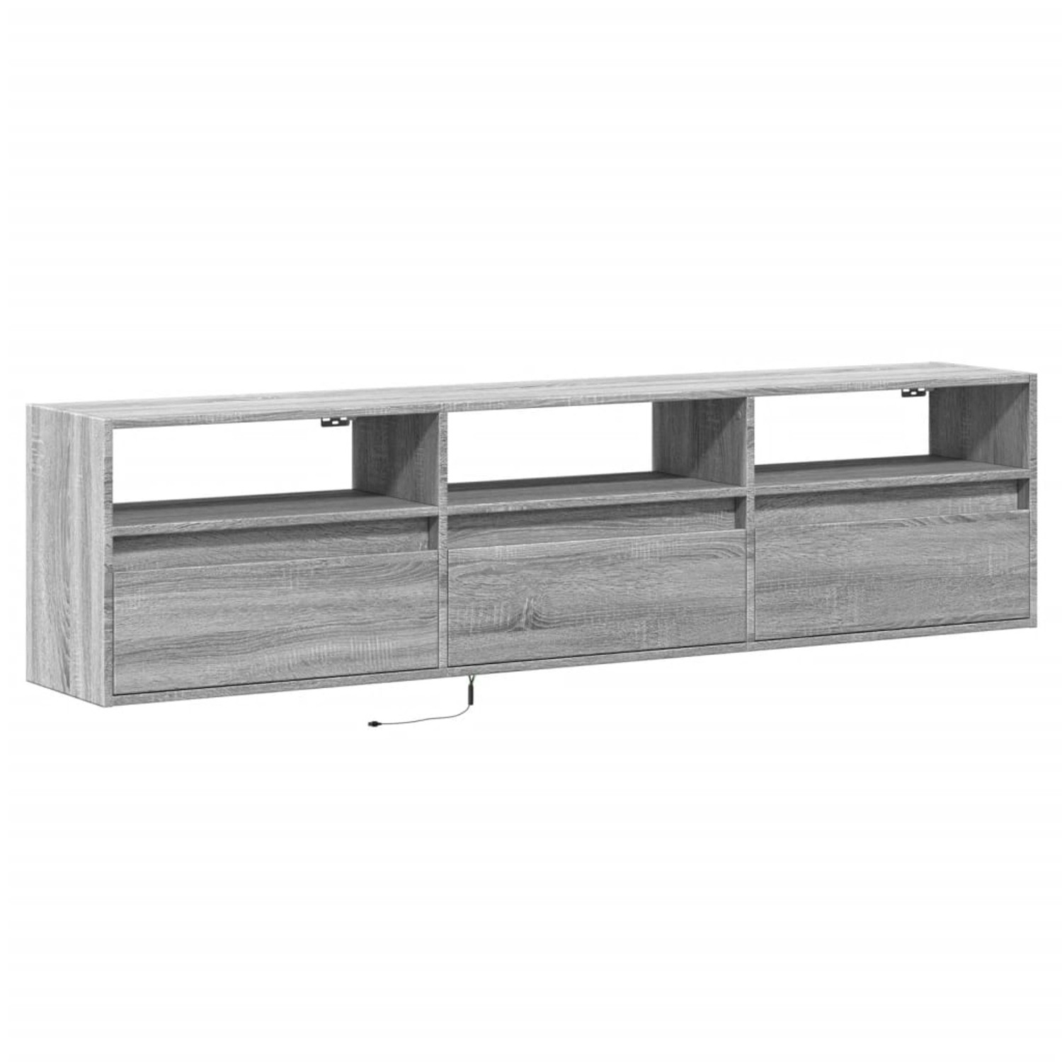 vidaXL TV-Wandschrank mit LED Grau Sonoma 180x31x45 cm 3307945 günstig online kaufen