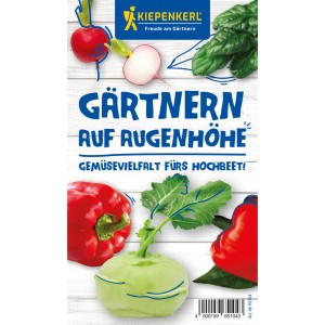 Gemüsesamen-Set für Hochbeet: Vielfalt mit Paprika, Spinat, Kohlrabi und Radieschen.