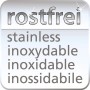 Symbol: Rostfrei-Garantie für Schöner Wohnen Duschvorhangstange.