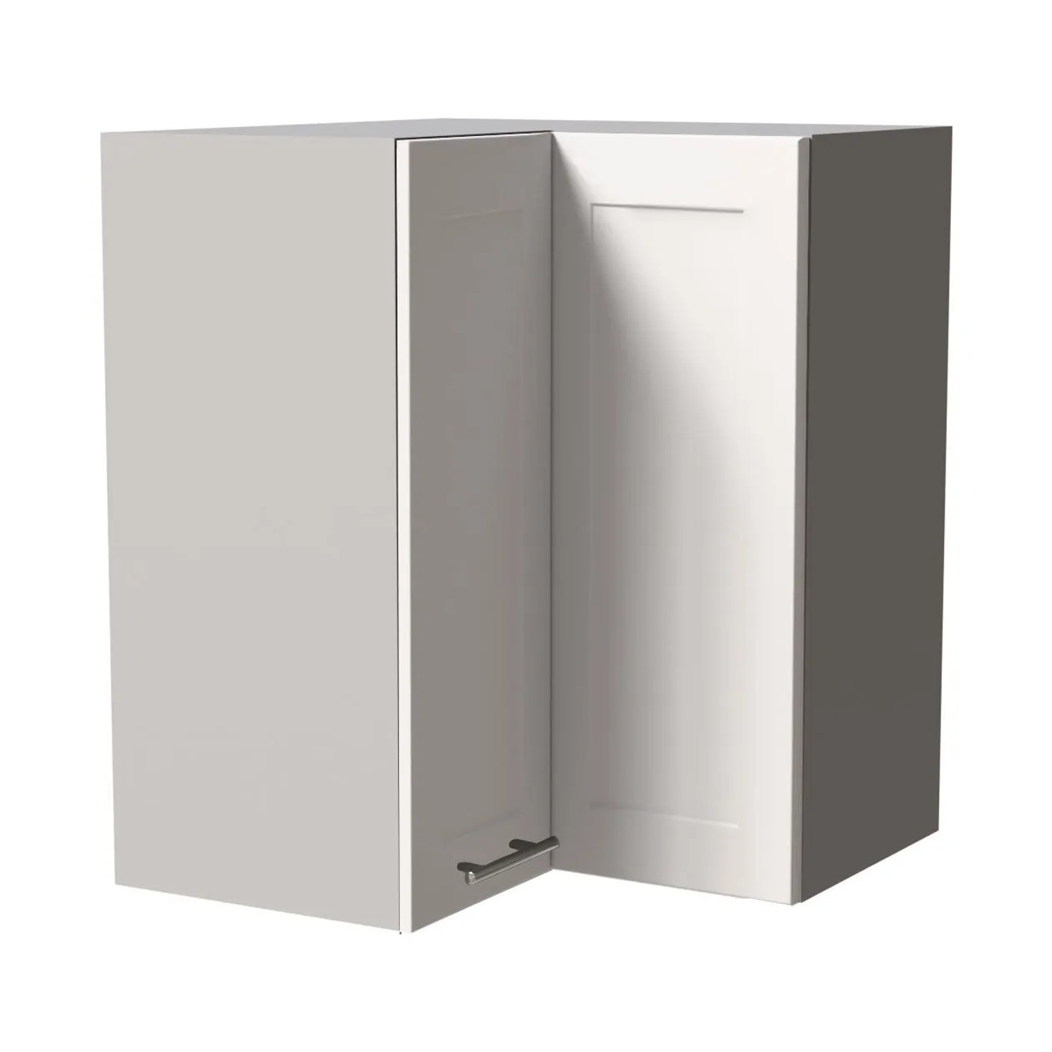 Feldmann-Wohnen Eckhängeschrank Oslo W12/60 Grau / Weiß Matt 60 / 60 / 72cm