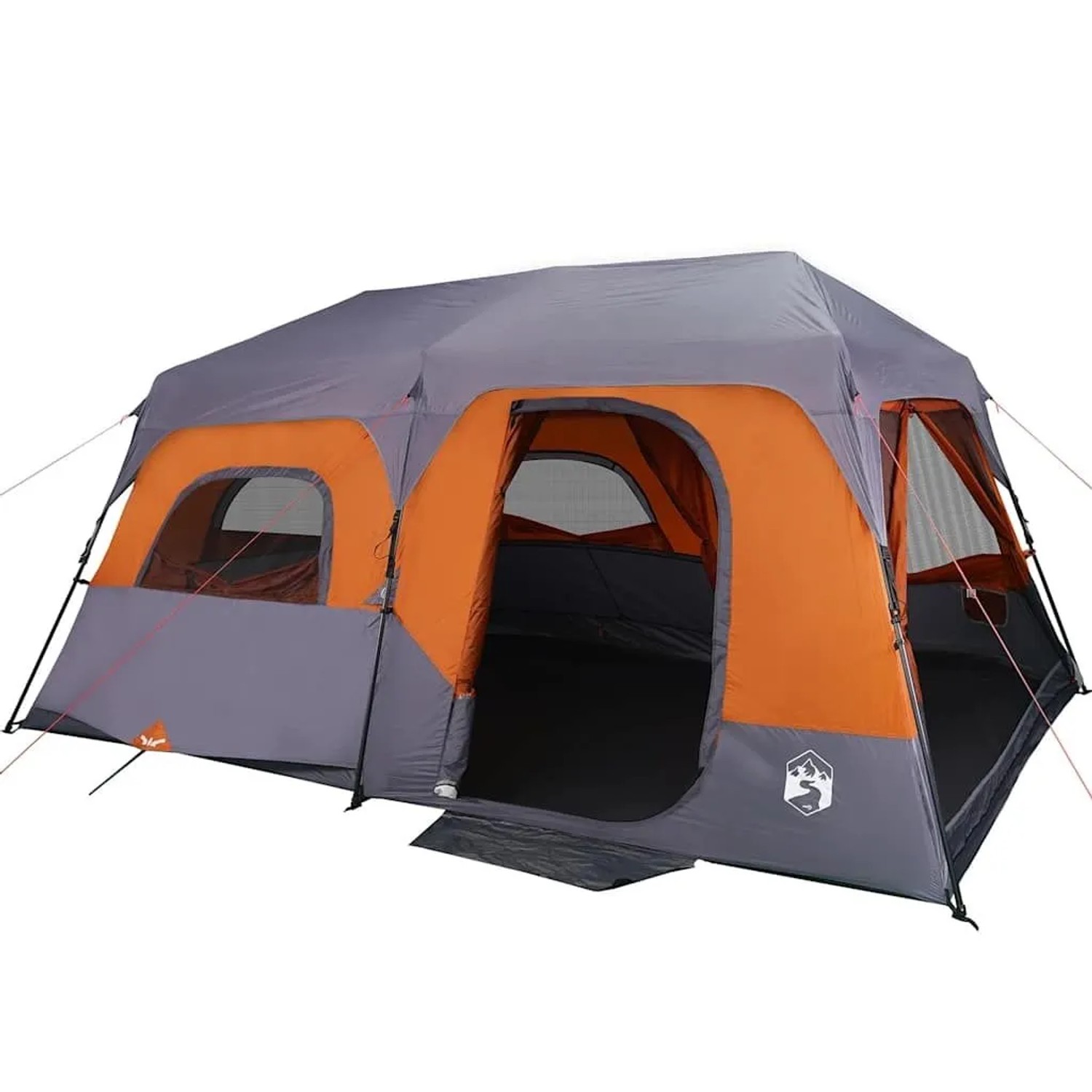 vidaXL Familienzelt 9 Personen Grau Orange Quick Release Wasserdicht 94300