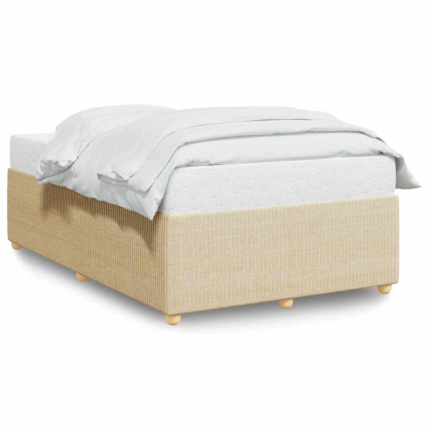 vidaXL Bettgestell ohne Matratze Creme 120x190 cm Stoff 3284926 günstig online kaufen
