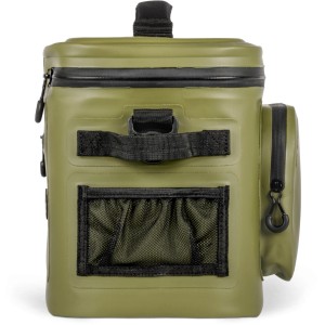 Petromax Kühltasche Oliv, 8 Liter. Kühlbox mit Tragegriffen, Seitentasche und Netzfach.