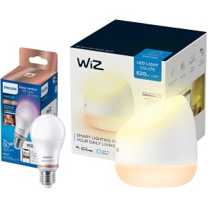 WiZ Squire Tischleuchte mit Philips E27 LED-Lampe, smarte Beleuchtung für Ihr Zuhause.