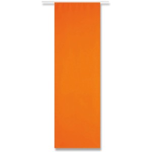Orangefarbener Flächenvorhang Alessia mit Zubehör, geeignet als Fensterdekoration oder Raumteiler.