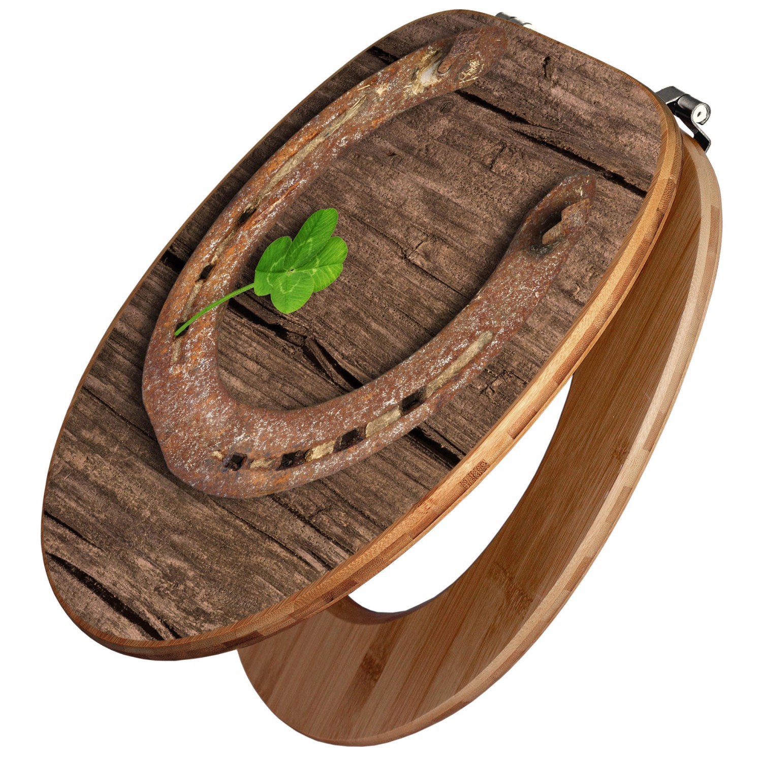Banjado Design WC Sitz Bambus Toilettendeckel Toilettensitz Bambus Holz Klo günstig online kaufen