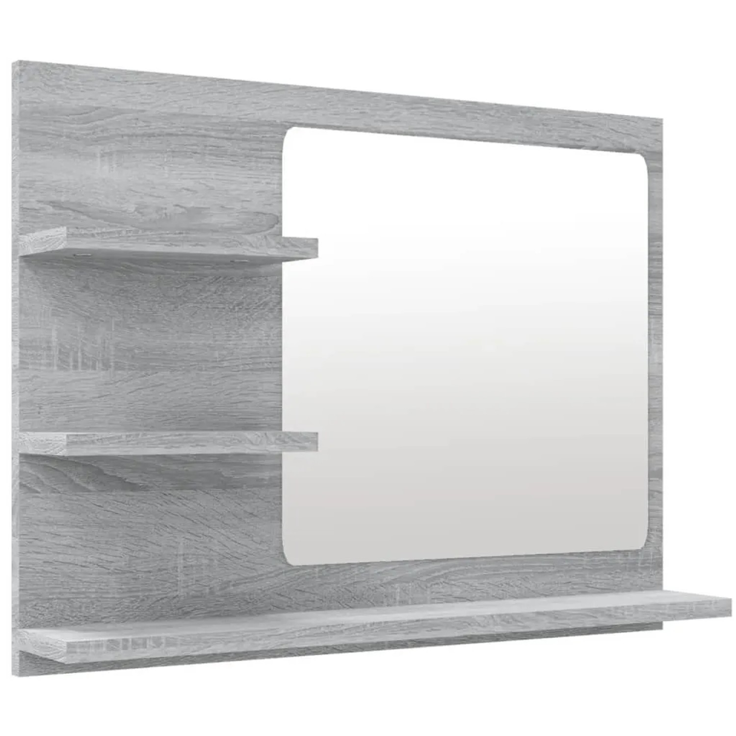 vidaXL Badspiegel Grau Sonoma 60x10,5x45 cm Holzwerkstoff 815661