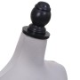 MCW Schneiderpuppe Q24: Grauer weiblicher Torso mit schwarzem Holzknauf am Hals.