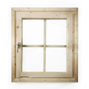 Karibu Dreh/Kippfenster aus Holz für Gartenhäuser, 69x79 cm.