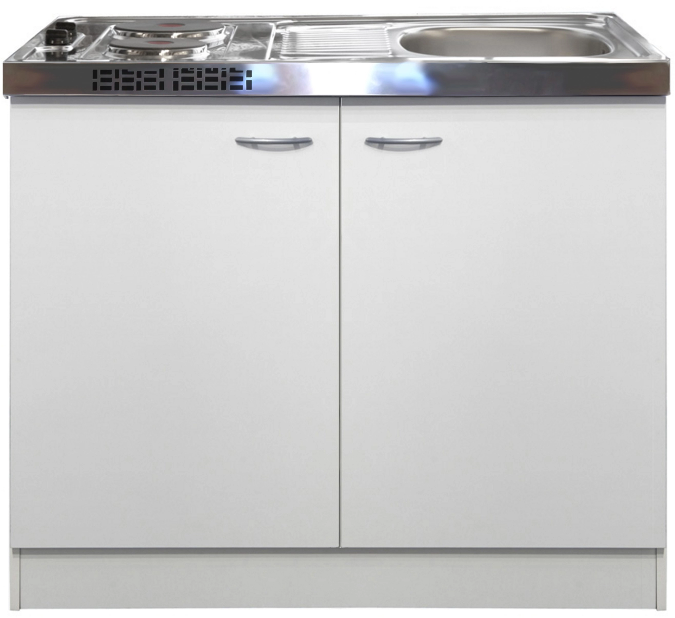 Flex-Well Classic Miniküche Wito 100 cm mit Pantryauflage Weiß kaufen bei  OBI