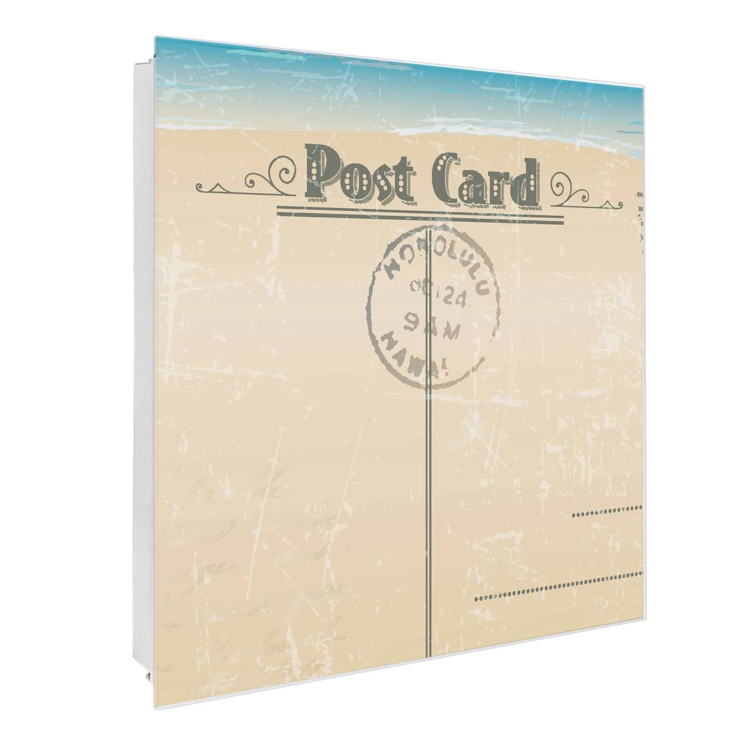 Banjado Großer Schlüsselkasten Glas 30x30cm Weiß Scharnier Rechts 50 Haken günstig online kaufen