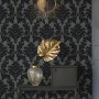 Barock Tapete in Silber, Schwarz und Grau mit Ornament Muster von PROFHOME.