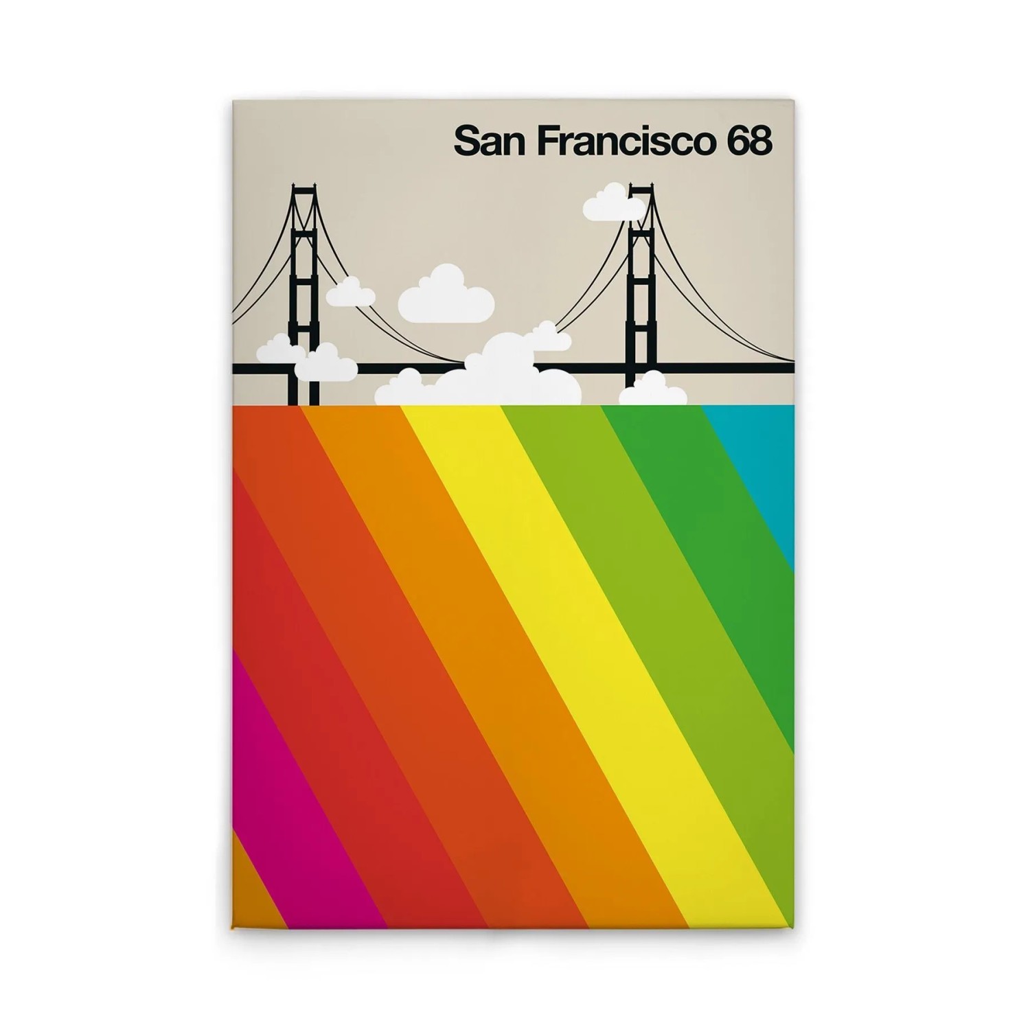 Tadessi Leinwandbild - M1-No.50835 - Retro San Francisco - 40 x 60 cm - Querformat