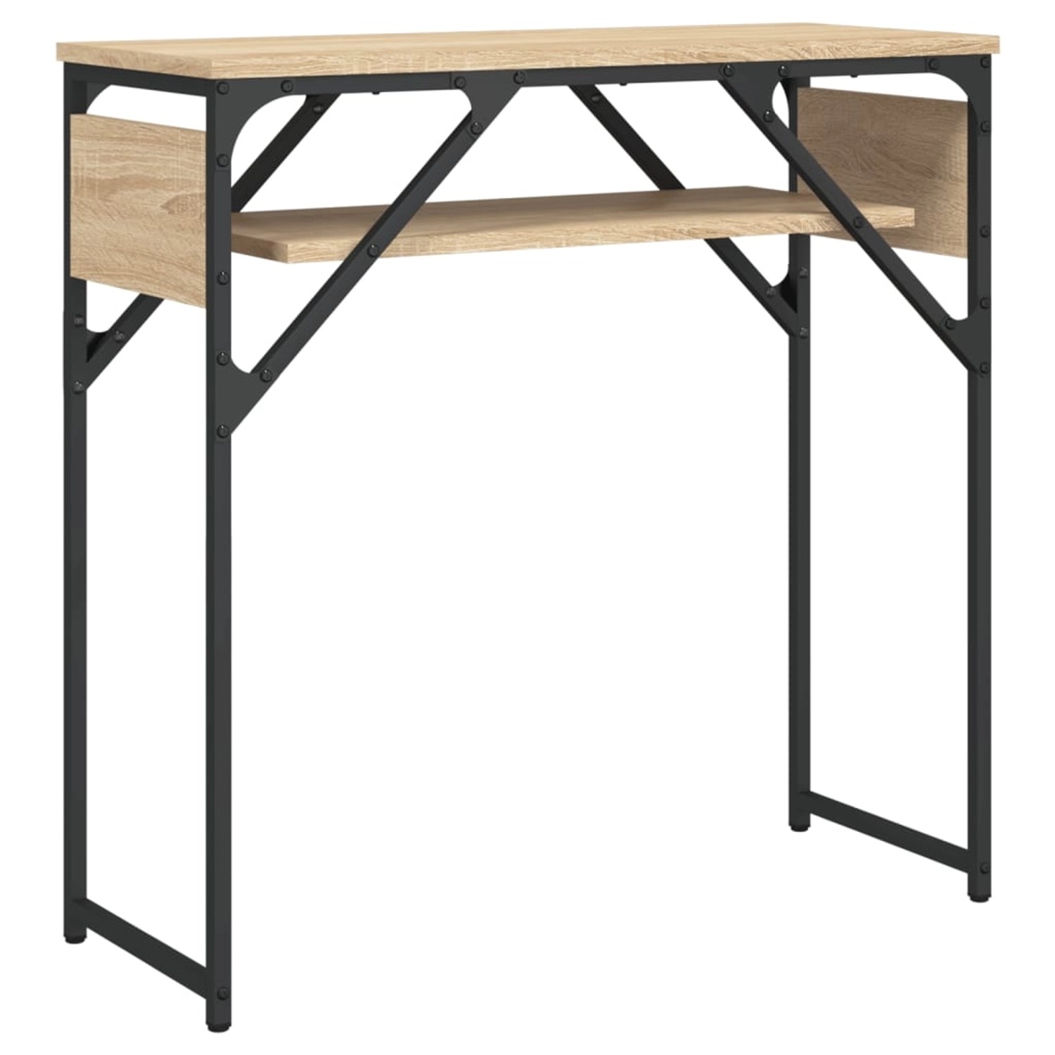 vidaXL Konsolentisch mit Ablage Sonoma-Eiche 75x30x75cm Holzwerkstoff günstig online kaufen