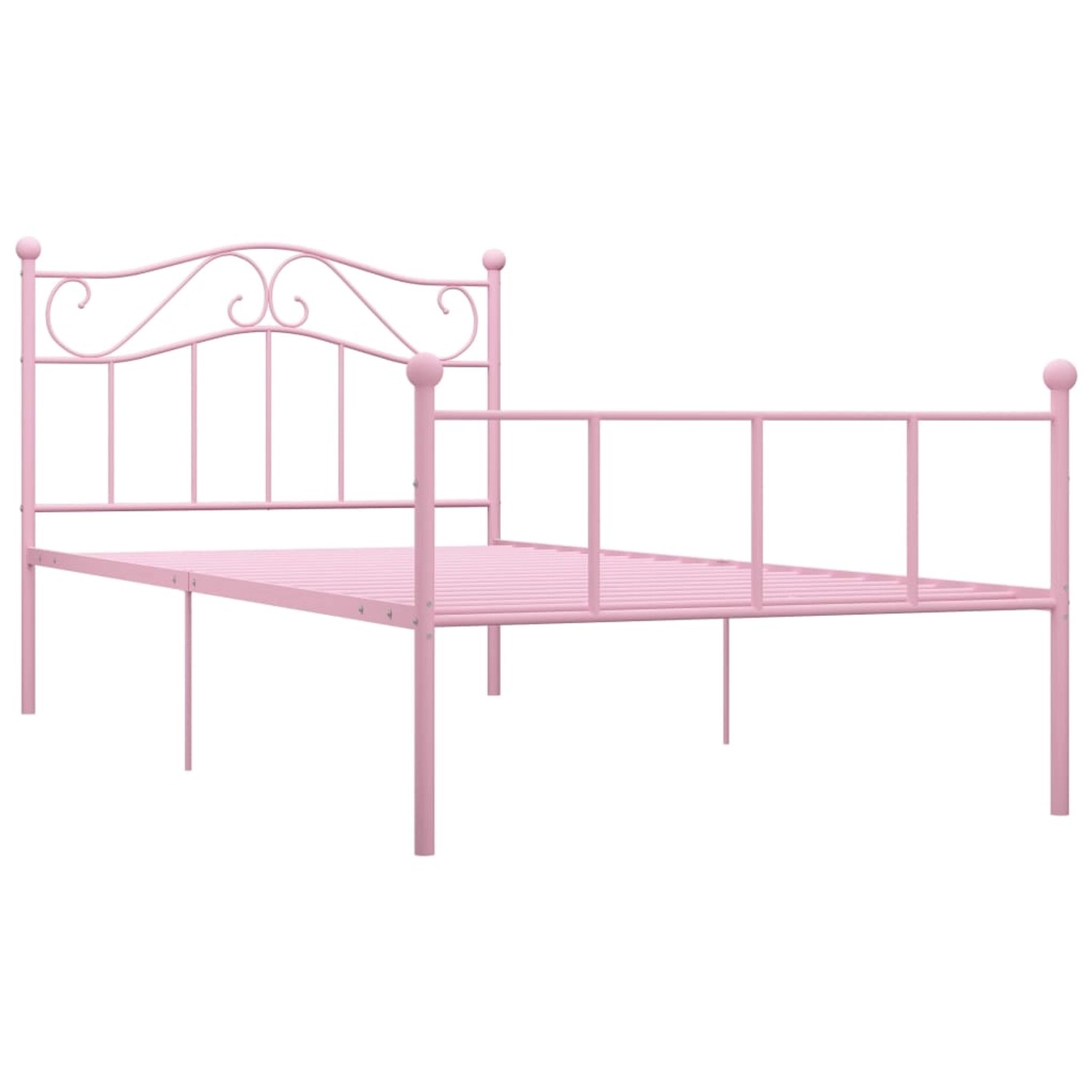 Bettgestell Rosa Metall 100 × 200 Cm günstig online kaufen