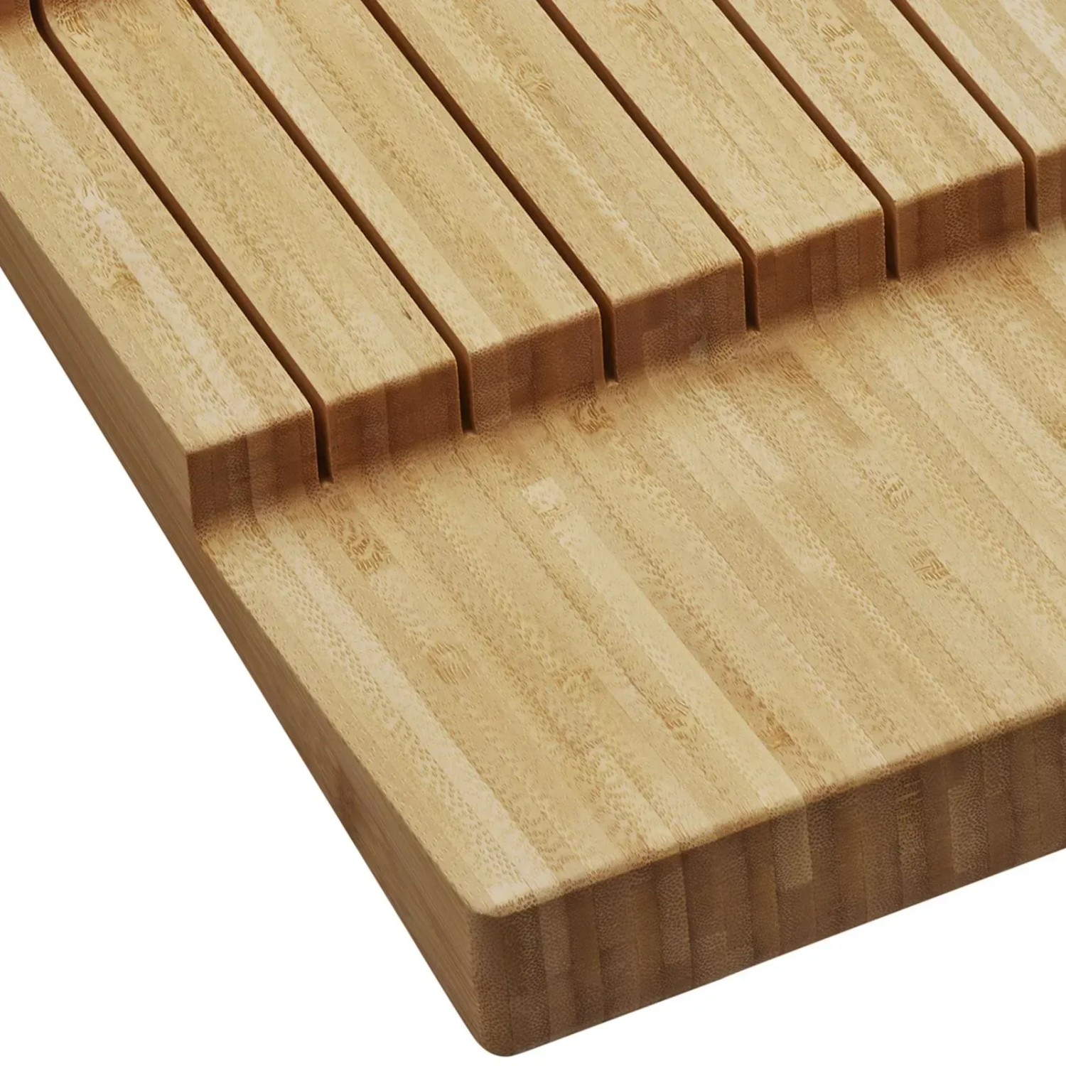 SOTECH Bambus Messerhalter für Schubladen, 473x310mm, mit Schlitzen für bis zu 17 Messer.