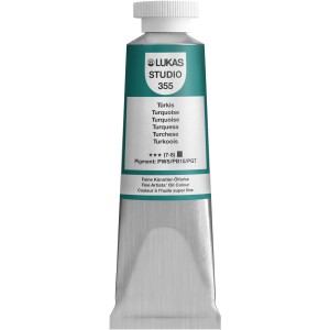 Lukas Studio Ölfarbe Türkis, 37ml Tube. Künstler-Ölfarbe in Premium-Qualität.