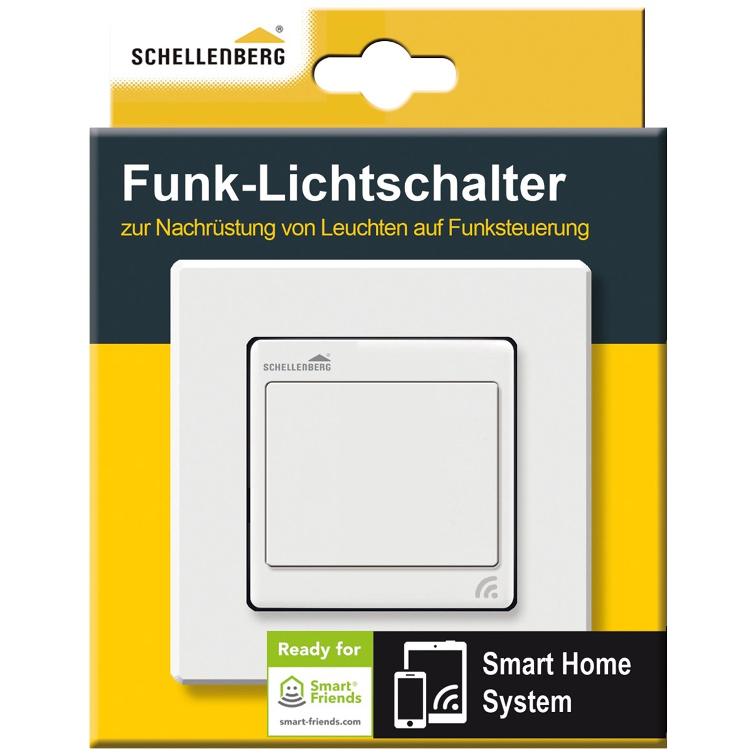 Funk-Lichtschalter Unterputz Weiß