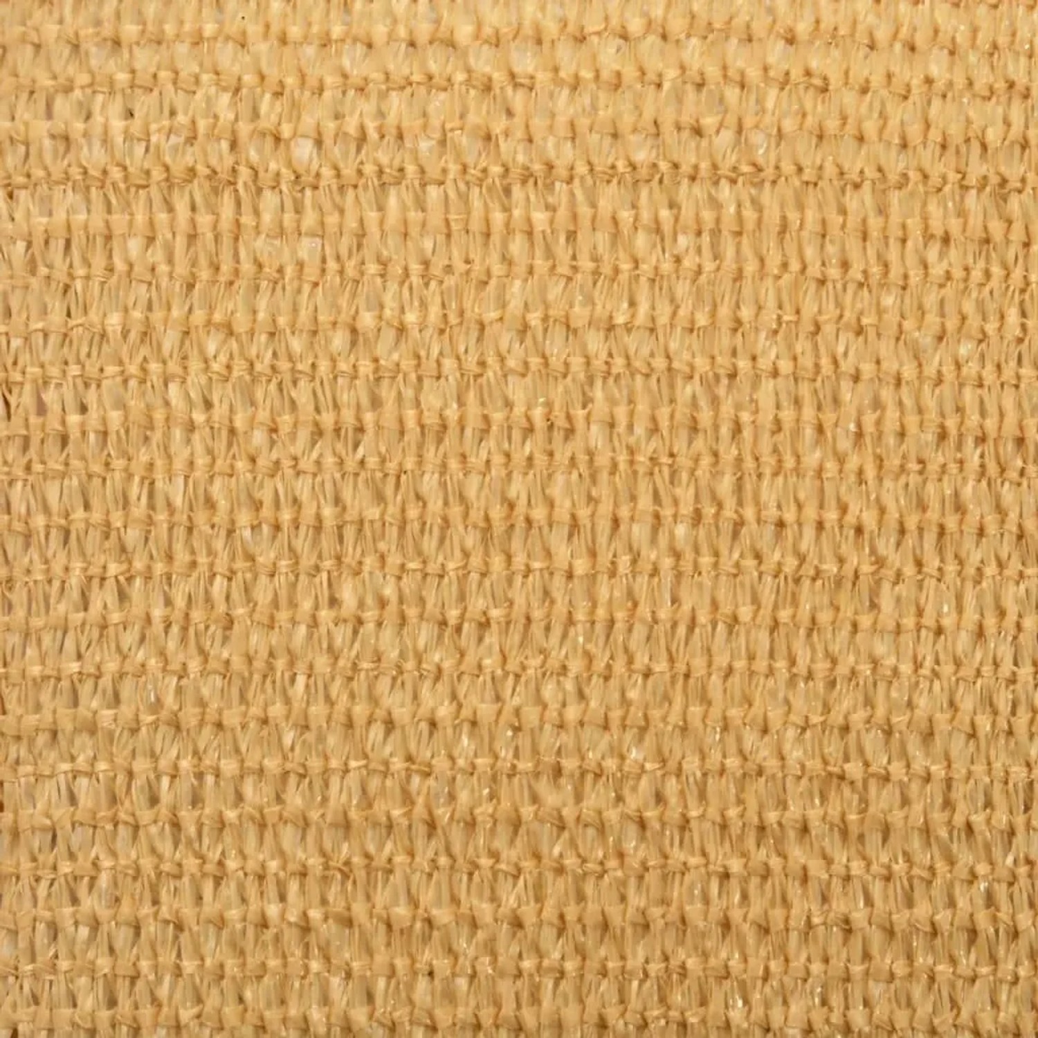 Sandfarbenes vidaXL Sonnensegel aus HDPE. Detailansicht der engmaschigen, UV-beständigen Gewebestruktur für effektiven Sonnenschutz.