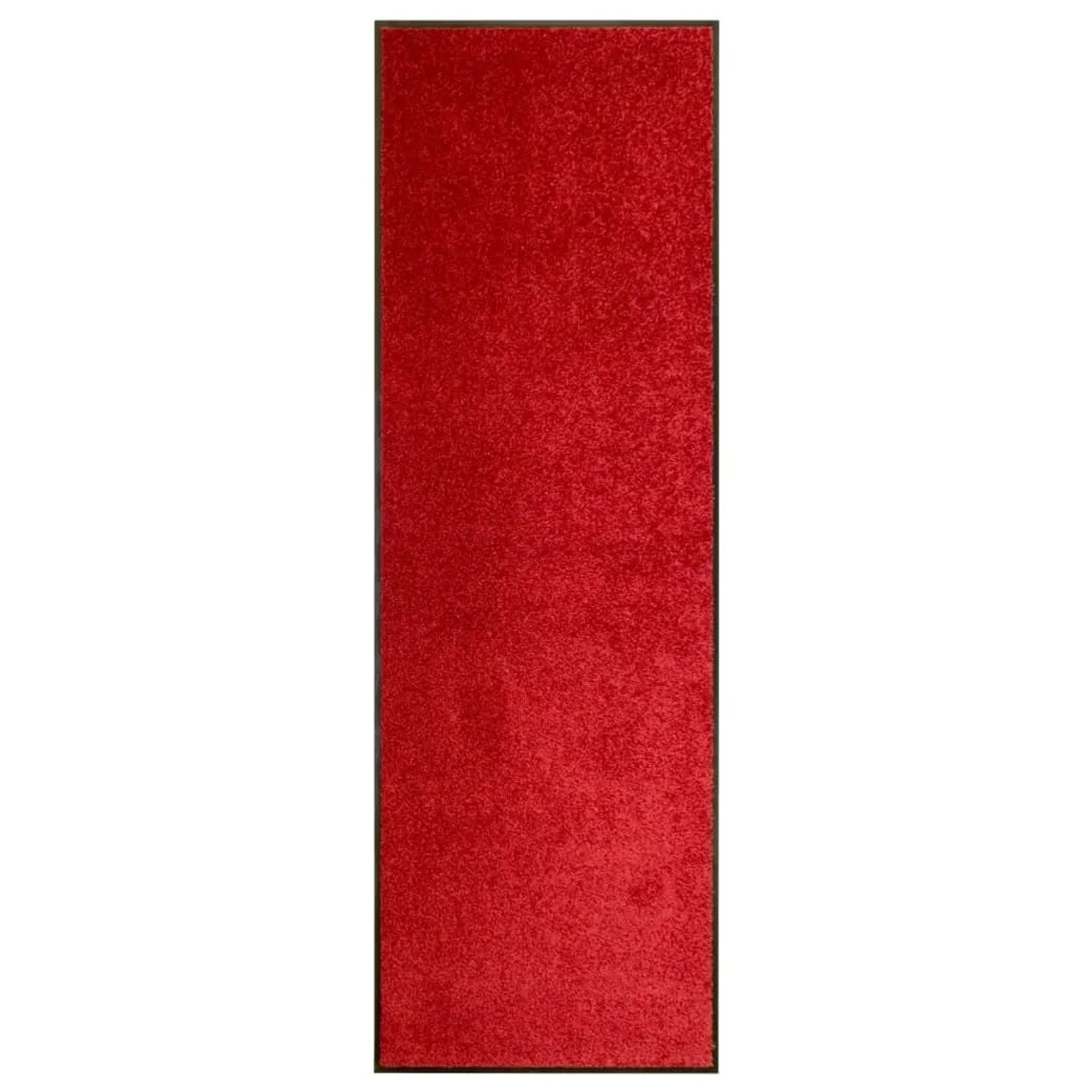 vidaXL Fußmatte Waschbar Rot 60x180 cm 323423