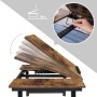 Vintagebrauner Songmics Laptopständer, höhenverstellbar, für bequemes Arbeiten.