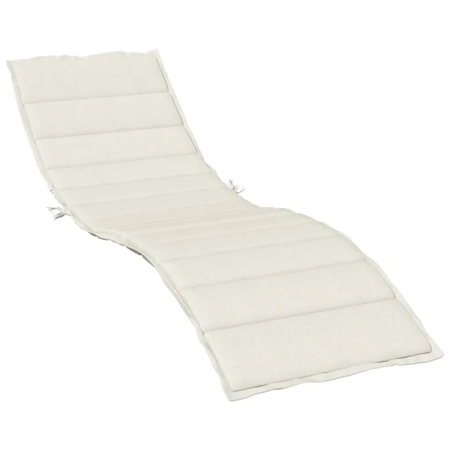 vidaXL Sonnenliegen-Auflage Melange Creme 200x50x4 cm Stoff 4002500