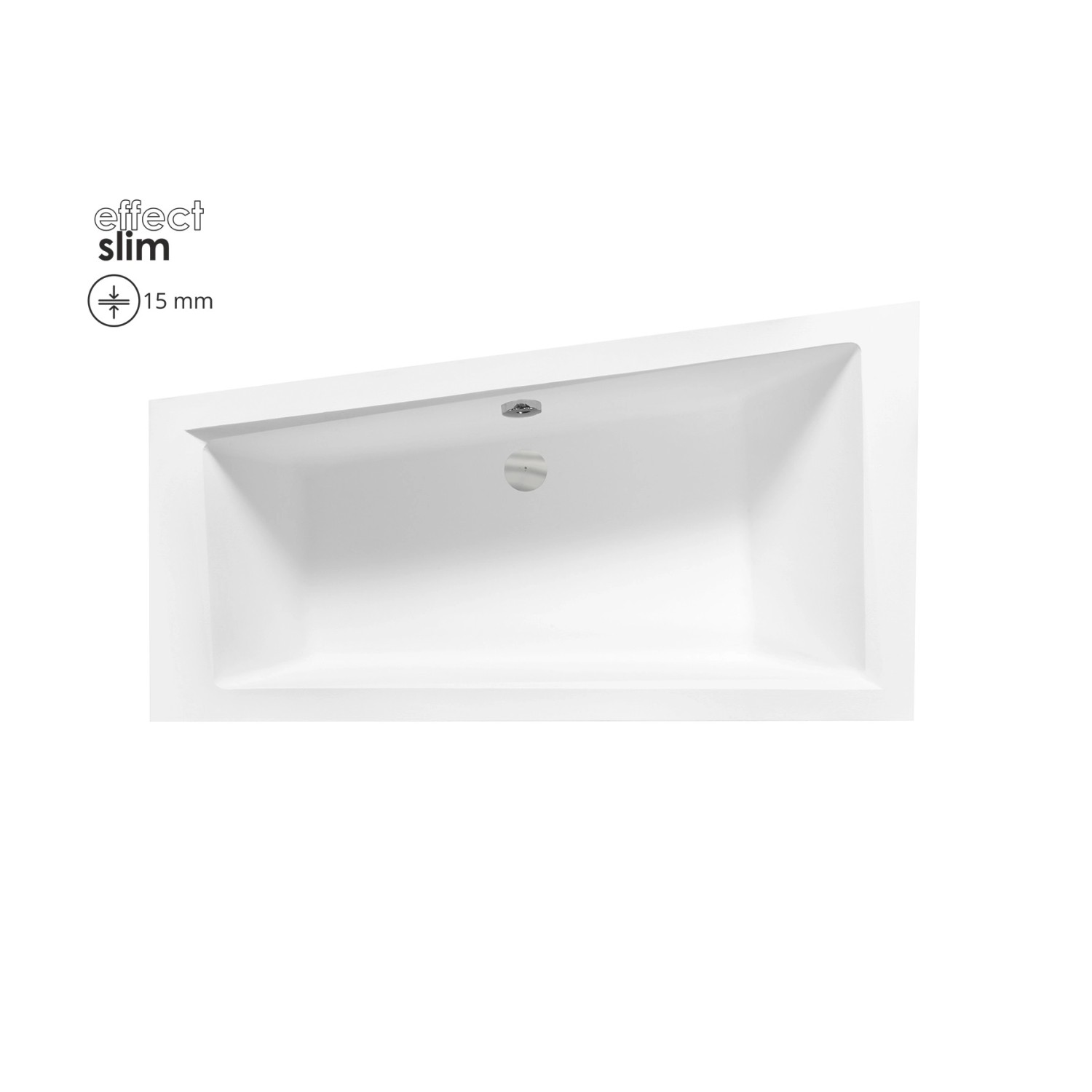 Bad Land Badewanne Eckwanne INTIMA SLIM 160x90 Links Ablauf Füße günstig online kaufen