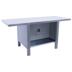 PROREGAL Werkbank BUFFALO METAL Mit Schrank HxBxT 83x120x73cm Traglast 700kg Grau