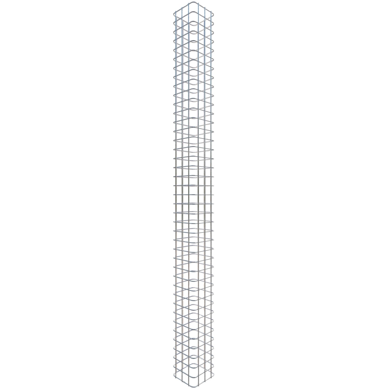 Gabiona Gabionen-Säule eckig feuerverz 200 x 17 x 17 cm Maschenw 5 x 5 cm