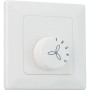 Weißer Wandschalter für Westinghouse Deckenventilatoren mit Drehregler zur Geschwindigkeitssteuerung.