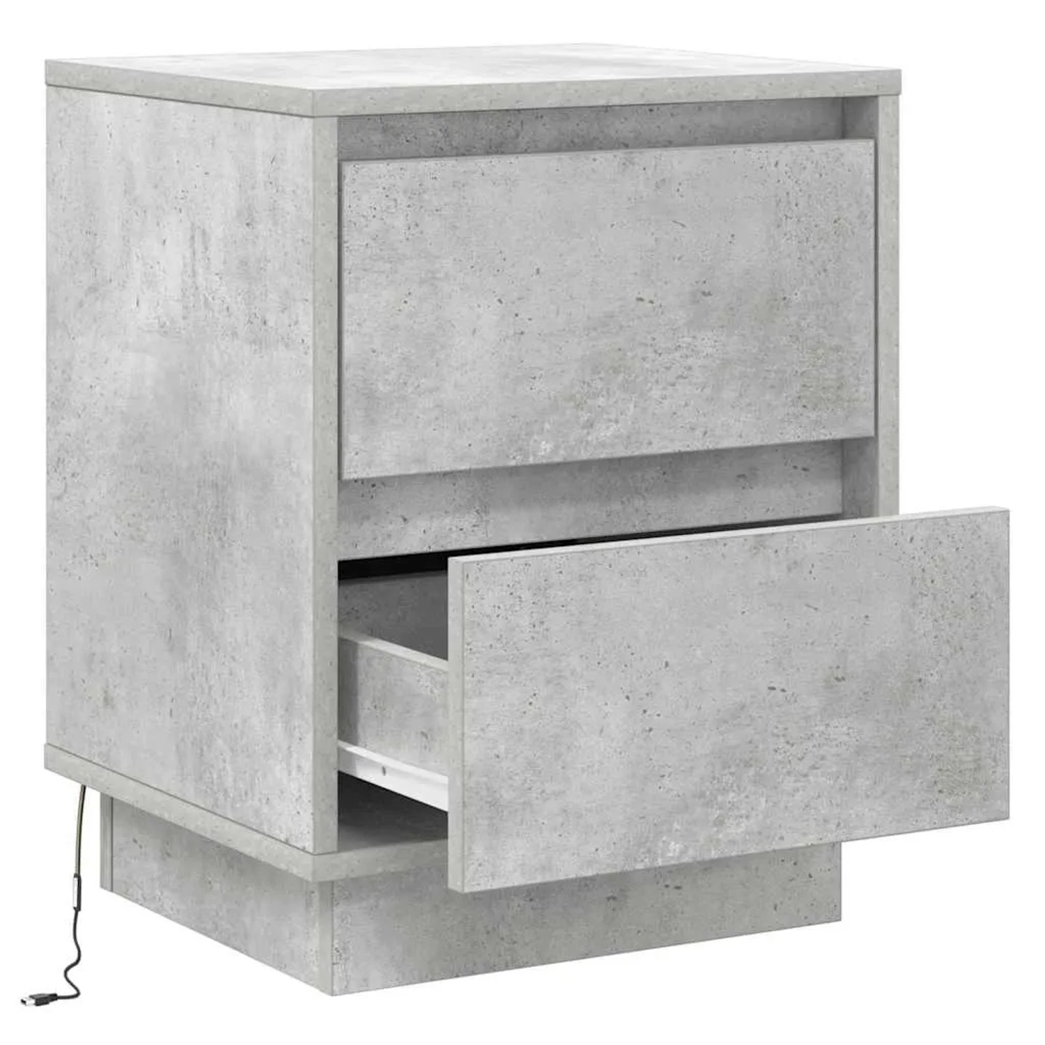 vidaXL Nachttisch mit Betongrau 39 x 34,5 x 50 cm Holzwerkstoff 869616_5