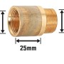 Hahnverlängerung aus Rotguss, 18,6 mm x 21 mm, 25 mm Länge, für Gewindefittings.